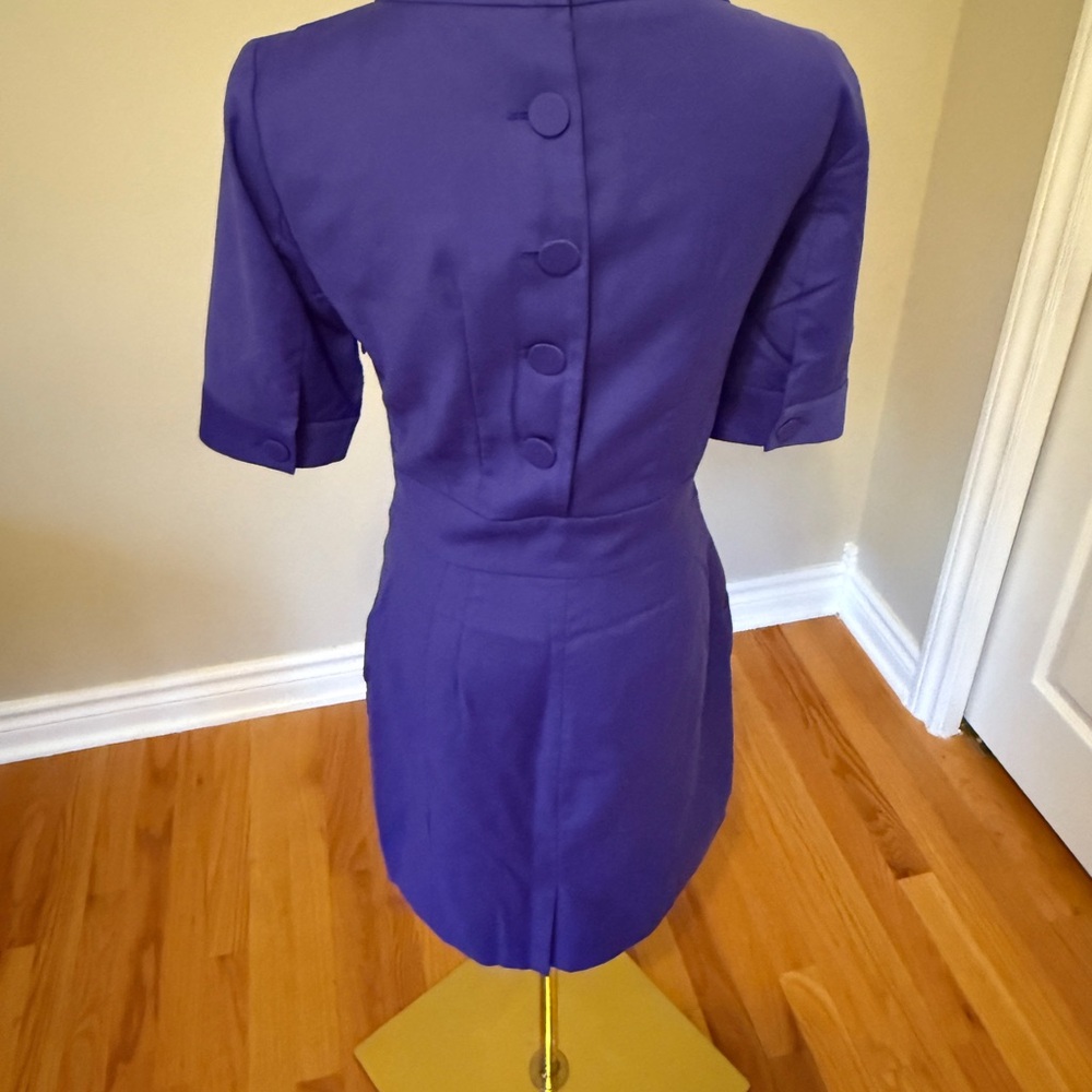 J. Crew Deep Purple Wool Dress